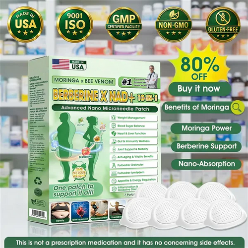 🧑‍⚕️Moringa · Berberine × NAD+ 𝟏𝟎-𝐢𝐧-𝟏 𝐀𝐝𝐯𝐚𝐧𝐜𝐞𝐝 𝐍𝐚𝐧𝐨 𝐌𝐢𝐜𝐫𝐨𝐧𝐞𝐞𝐝𝐥𝐞 𝐏𝐚𝐭𝐜𝐡 — 𝐎𝐧𝐜𝐞 𝐃𝐚𝐢𝐥𝐲, 𝐕𝐢𝐬𝐢𝐛𝐥𝐞 𝐑𝐞𝐬𝐮𝐥𝐭𝐬 𝐢𝐧 𝟕 𝐃𝐚𝐲𝐬
