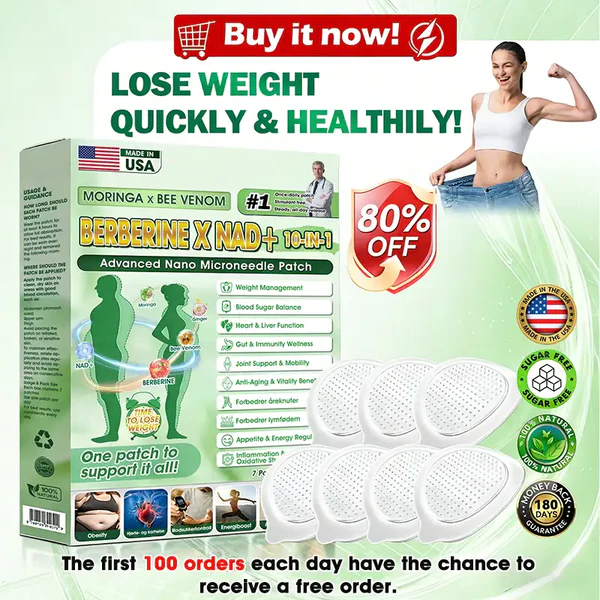 🧑‍⚕️Moringa · Berberine × NAD+ 𝟏𝟎-𝐢𝐧-𝟏 𝐀𝐝𝐯𝐚𝐧𝐜𝐞𝐝 𝐍𝐚𝐧𝐨 𝐌𝐢𝐜𝐫𝐨𝐧𝐞𝐞𝐝𝐥𝐞 𝐏𝐚𝐭𝐜𝐡 — 𝐎𝐧𝐜𝐞 𝐃𝐚𝐢𝐥𝐲, 𝐕𝐢𝐬𝐢𝐛𝐥𝐞 𝐑𝐞𝐬𝐮𝐥𝐭𝐬 𝐢𝐧 𝟕 𝐃𝐚𝐲𝐬