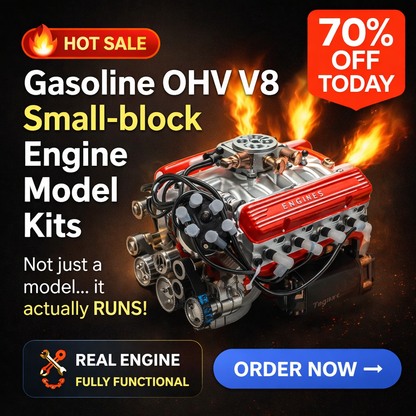 🔥 Warehouse Clearance🏆 Gasoline OHV V8 Small-block Engine Model Kits
