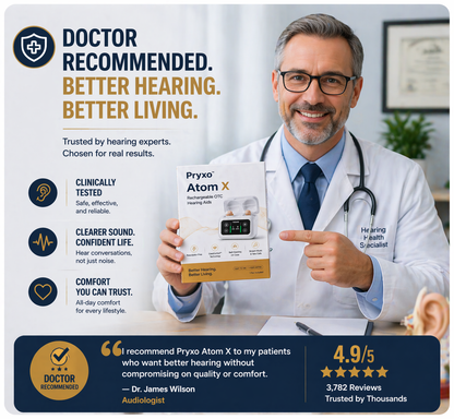 🔥 Only 3 Hours Left! 👂 Pryxo™ Atom X Smart Hearing Aids — Clearer Sound, More Comfortable Living 💖🔊