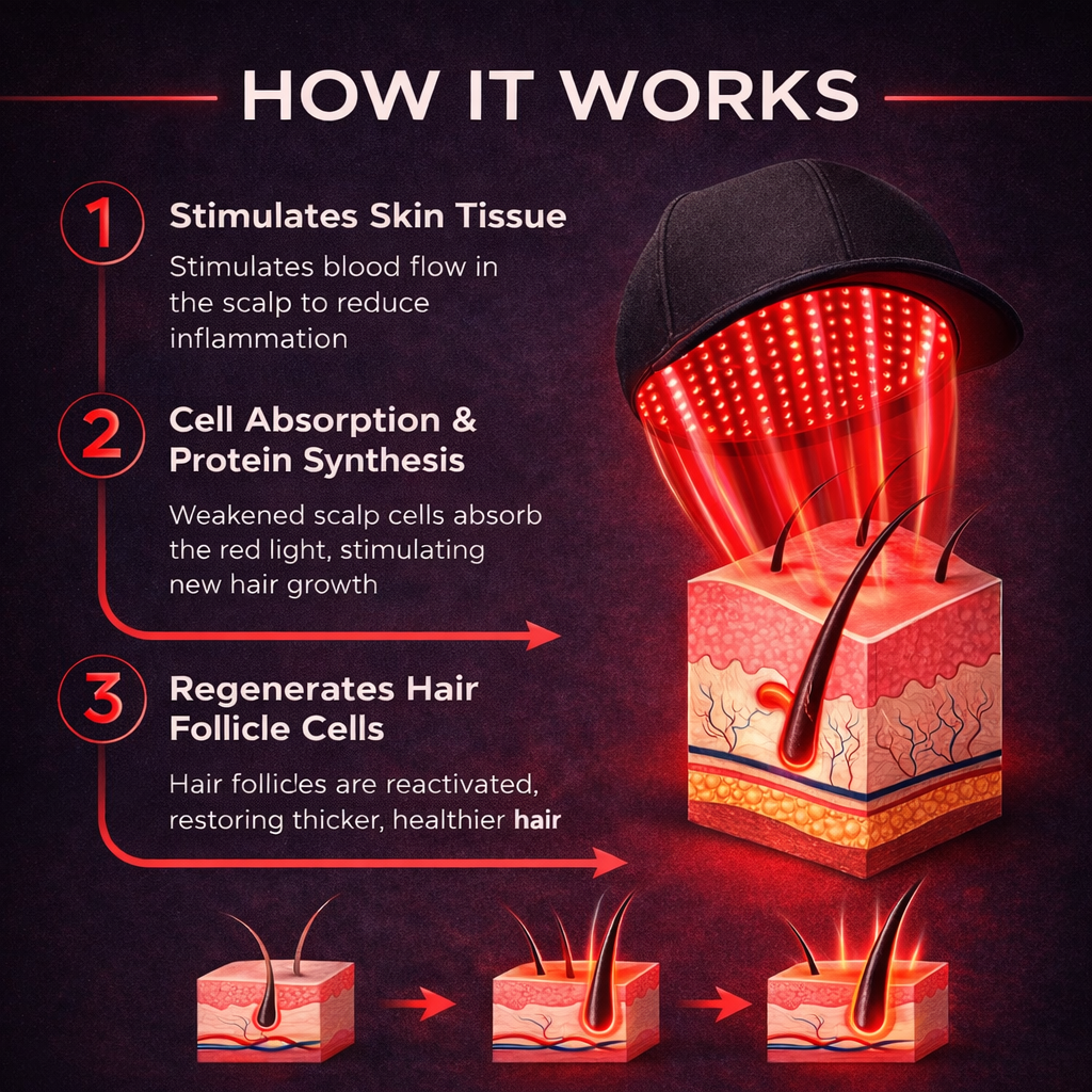 🔥Last Day:63% off 🔥Red Light Therapy Regrowth Cap