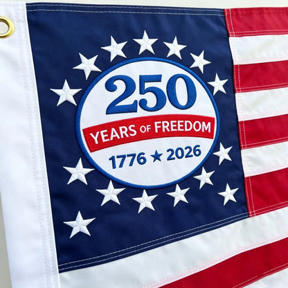 🎉250th Anniversary USA Commemorative Flag (3x5 Ft),Double-Sided Embroidered