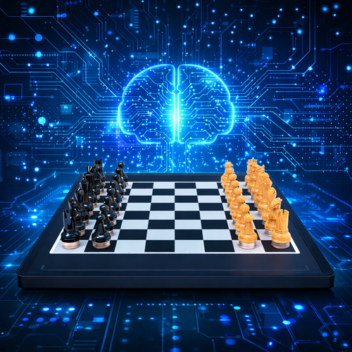 Advanced robotic chessboard with wooden chess pieces