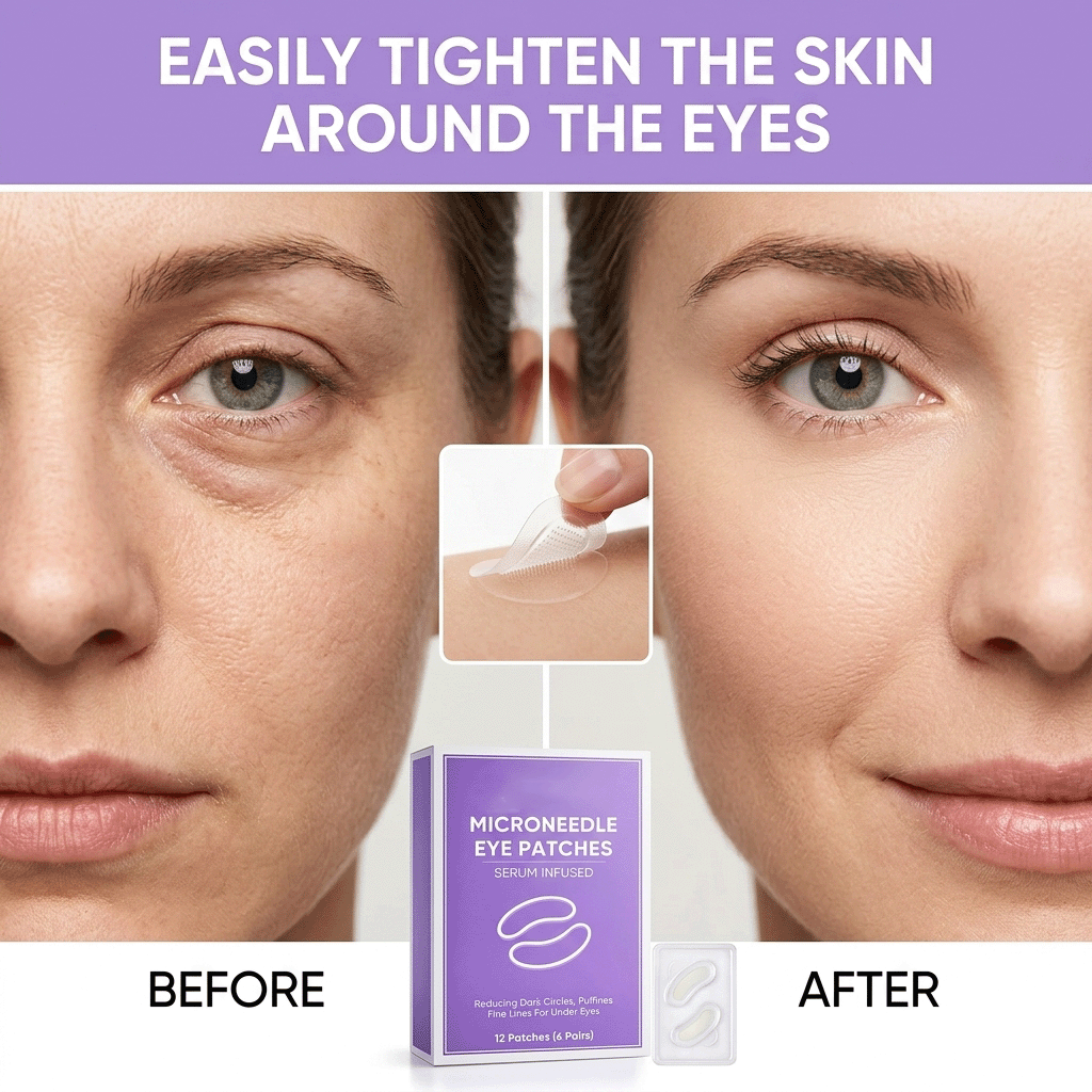 👁️ WAKE UP LOOKING YEARS YOUNGER Hyaluronic Acid Microneedle Eye Mask