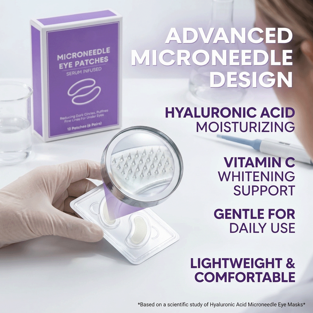 👁️ WAKE UP LOOKING YEARS YOUNGER Hyaluronic Acid Microneedle Eye Mask