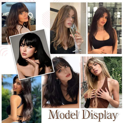 💥Limited Time Big Sale 50% OFF💥 Natural Hair Toppers with Bangs for Women