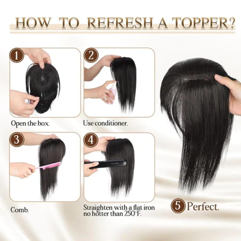 💥Limited Time Big Sale 50% OFF💥 Natural Hair Toppers with Bangs for Women