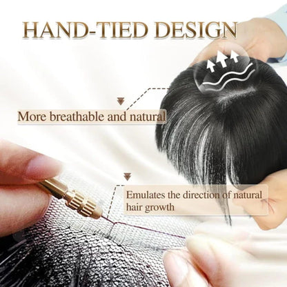 💥Limited Time Big Sale 50% OFF💥 Natural Hair Toppers with Bangs for Women