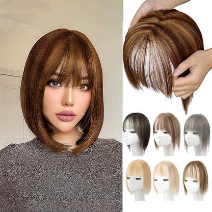 💥Limited Time Big Sale 50% OFF💥 Natural Hair Toppers with Bangs for Women