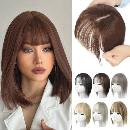 💥Limited Time Big Sale 50% OFF💥 Natural Hair Toppers with Bangs for Women