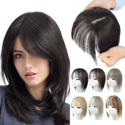 💥Limited Time Big Sale 50% OFF💥 Natural Hair Toppers with Bangs for Women